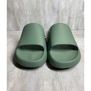 Skechers Foamies Slides Mens 12 Green Arch Fit Podiatrist Certified Arch Support